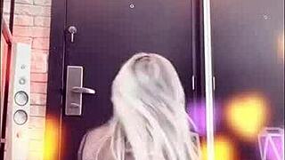 hot blonde big tits big ass tempts with curves