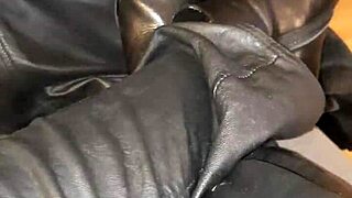 squeaky leather stilettos tease softly