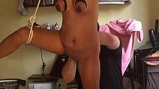 Watch this milf get hogtied for intense bdsm action.