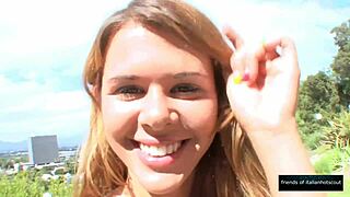 beautiful shaved teen rides muscular stud's monster cock to cum.