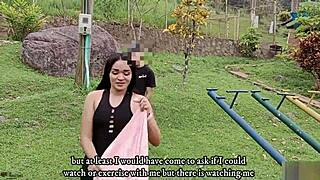 damn risky outdoor fuck with big ass latina stepsis creampie deepthroat