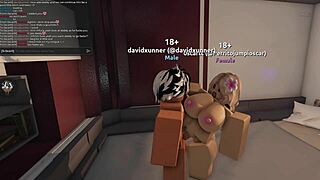 innocent roblox bitch finally takes huge monster cock rough!