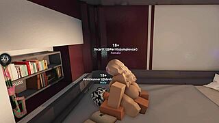 innocent roblox bitch finally takes huge monster cock rough!