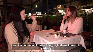 Homeless Guy Dominates Petite Latina in Doggy While I Watch