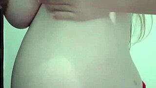 pregnant wife's cream floods during sensual lingerie massage