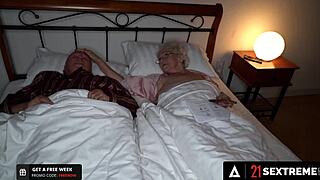 granny, why stuff that hard cock in your hairy old pussy while hubby waits?