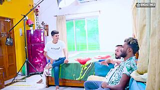 desi gf's wild 1st gangbang... cumshots everywhere!! 😱💦🍆