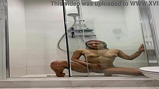 Pretty Teen Roxy Moans in Shower Masturbating Her Cute Naked Body with Toys