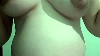 pregnant wife's cream floods during sensual lingerie massage