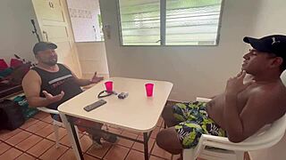 While Husband Cooks Wife's Big Ass Gets Fucked By Friend