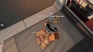 innocent roblox bitch finally takes huge monster cock rough!