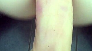 ass stretched wide open by massive dildo