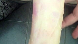 ass stretched wide open by massive dildo