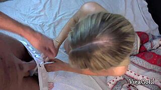 Skinny 18yo blonde's first creampie after losing virginity doggystyle 😲🍑🔥