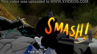 Shark's Rough Furry Creampie Turns Bath into Wild Sex Frenzy!