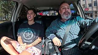 cristal ortega's tight pussy pounded first time car ride