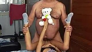 young hottie craves hairy muscular daddy in lingerie