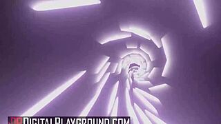 Gabbie Carter battles Damon Dice in VR: Big tits blowjobs but no cumming allowed!