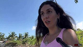 crazy cumwalk through crowds almost caught huh