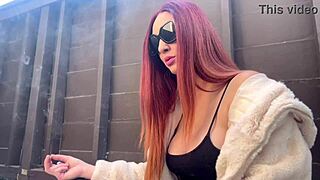 european big tits milf artemisia love smokes sexy solo outdoors