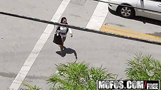 Morgan Lee secretly filmed in amateur hardcore fuck