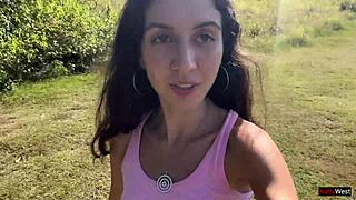 crazy cumwalk through crowds almost caught huh