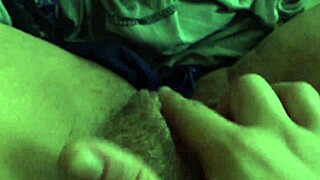 hairy pussy throbs under teasing 18+ massage touch