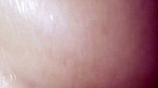 cute teen bent over doggystyle takes deep pounding and creampie finish