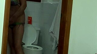 I masturbate fully on beach watching stepmom beg my cum