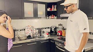 i acted bad so boss punished me fucking hard in kitchen mia montiel