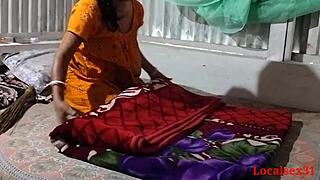 Stepmom bends over for stepson's hard outdoor doggystyle chudai pussy fuck