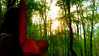 Bound submissive crawls for rough outdoor anal bug in the mud!