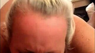 Milf blowjob compilation ends with massive facial cumshot blast.