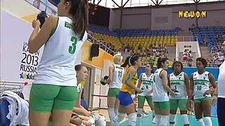 i can't stop staring at these hot brazilian under-20 volleyball babes they're so fit and sexy from usa voyeur view