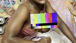 midget ebony babe on couch takin bbc casual, damn so tight!