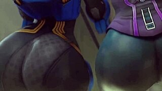 Big ass cheeks bounce double in raw slamming action