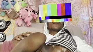 midget ebony babe on couch takin bbc casual, damn so tight!