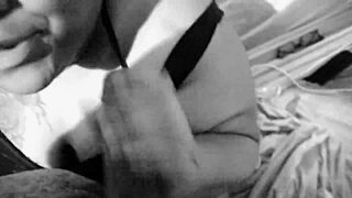 Latina roommate dirty talks big tits interracial fuck