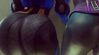 Big ass cheeks bounce double in raw slamming action