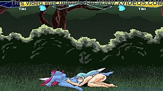 tiki battles lead to intense pussy licking orgasms in fairyfighting compilation