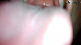 I feel her shaved pussy clench as stepbrother creampies my freaky stepsis rough!