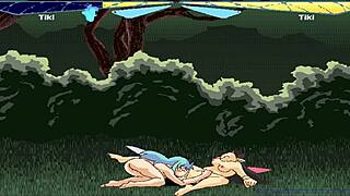 tiki battles lead to intense pussy licking orgasms in fairyfighting compilation