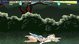 tiki battles lead to intense pussy licking orgasms in fairyfighting compilation