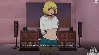 bunkered with petite femboy shemale dildo handjob cumshot play