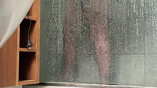 BBW Caught Masturbating in Shower!