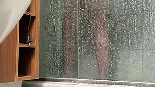 BBW Caught Masturbating in Shower!