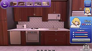 bunkered with petite femboy shemale dildo handjob cumshot play