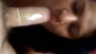 sucking my new latina friend's big cock with her watching