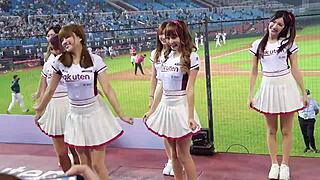 Sexy Baseball Cheerleaders Shake Perfect Bodies!