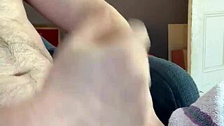 guy jerks off with massive cumshot outdoors in nature